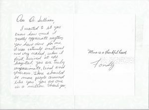 A letter from the artist to his wife.