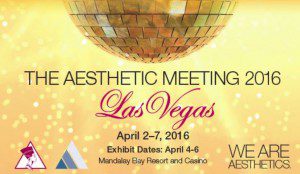 A poster for the las vegas aesthetic meeting.