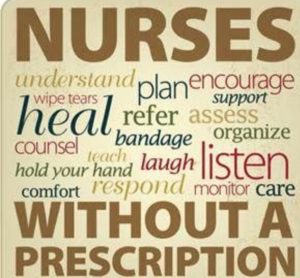 A word cloud of nurses and their words.