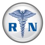 A white button with an image of a medical symbol.