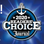 A blue background with the words " 2 0 2 0 readers choice providence journal ".